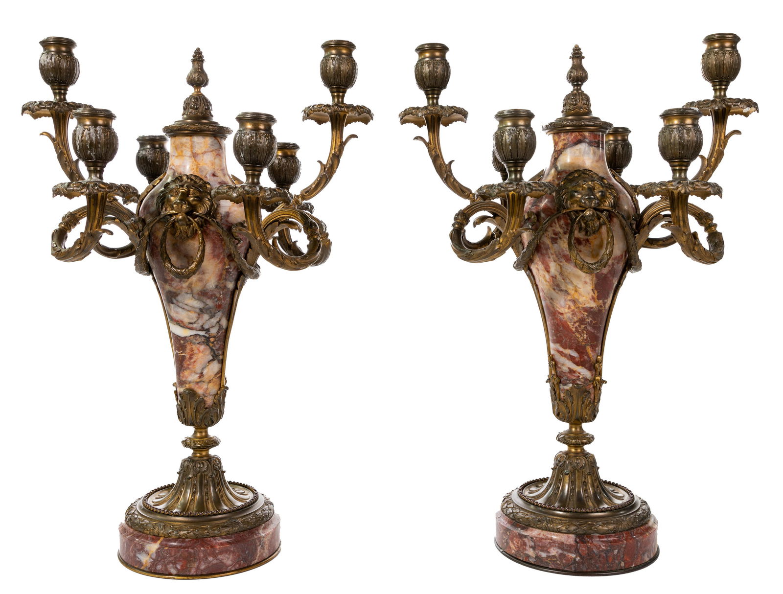 French Bronze and Marble Garnitures (1 of 5)