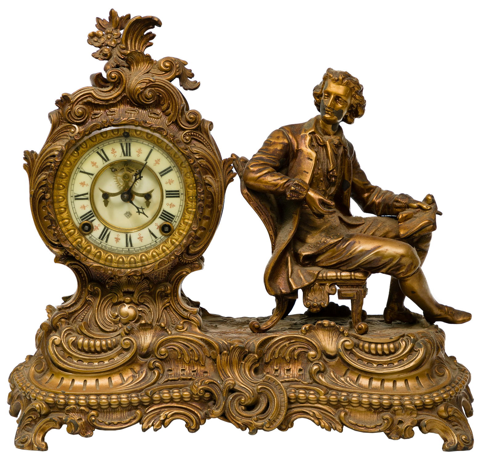 Ansonia Cast Metal Mantel Clock (1 of 10)