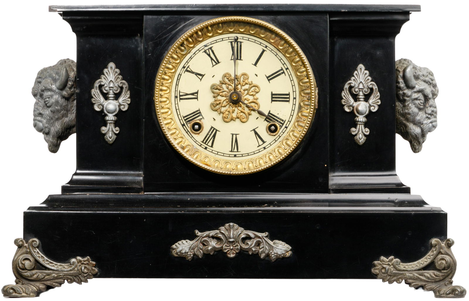 Ansonia Buffalo Head Mantel Clock (1 of 4)