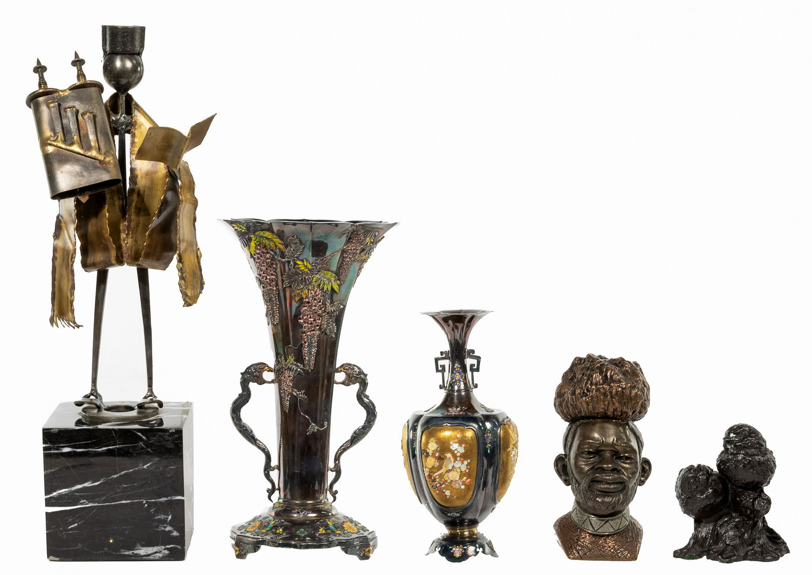 (Attributed to) Sanju Saku Silver Enameled Vase (1 of 11)