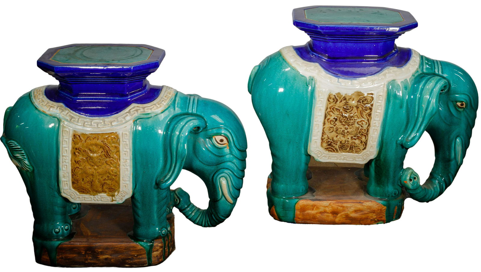 Asian Style Elephant Ceramic Stands (1 of 4)