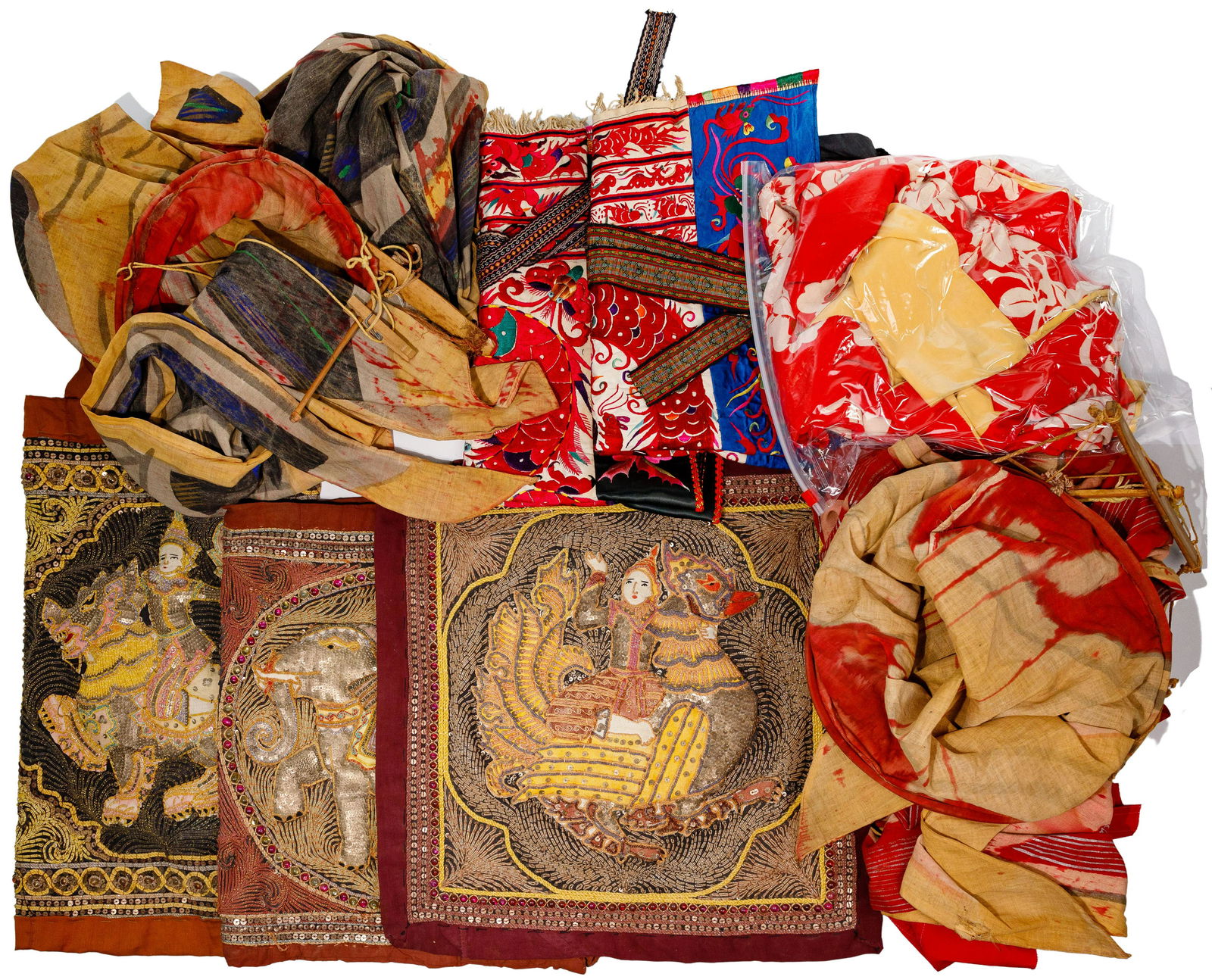 Asian Windsock and Textile Assortment (1 of 2)