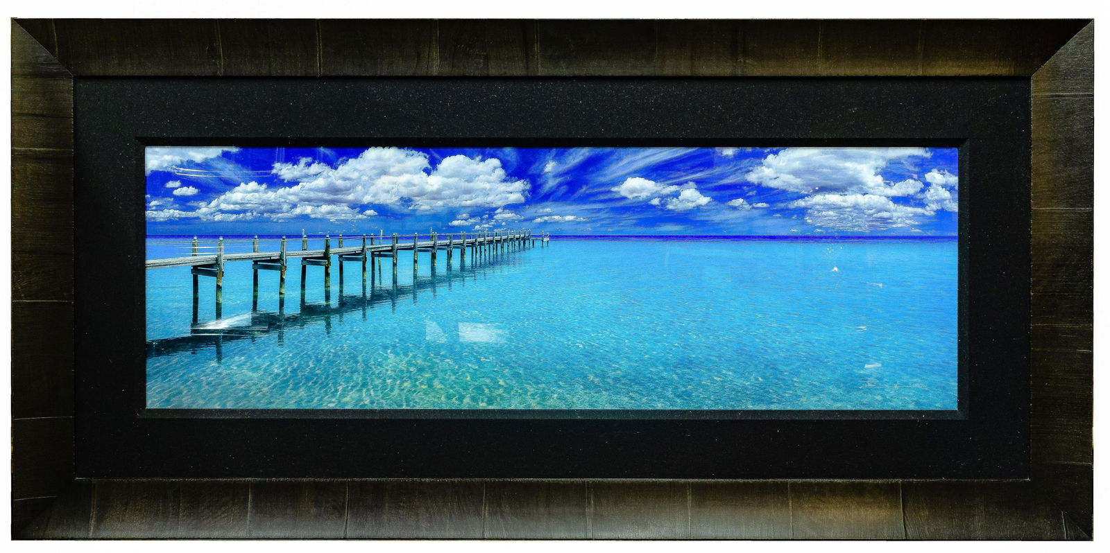 Peter Lik (Australian, b.1959) 'Midsummer Dream' Color: Peter Lik (Australian, b.1959) 'Midsummer Dream' Color Photograph Undated, signed lower right, #537/950 lower right, depicting a seascape of the Florida Keys, reverse-printed on acrylic, in a wood fra