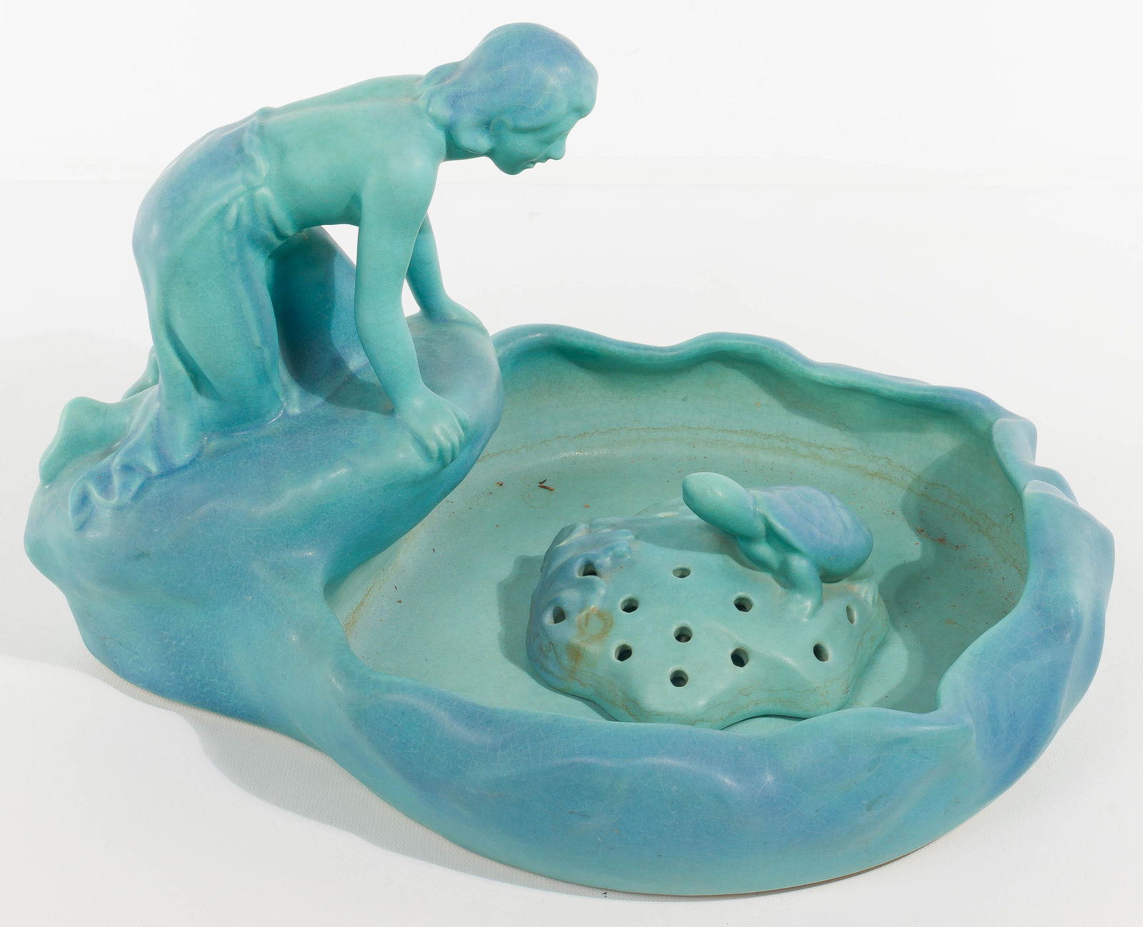 Van Briggle Pottery 'Lady of the Lake' Flower Bowl (1 of 6)