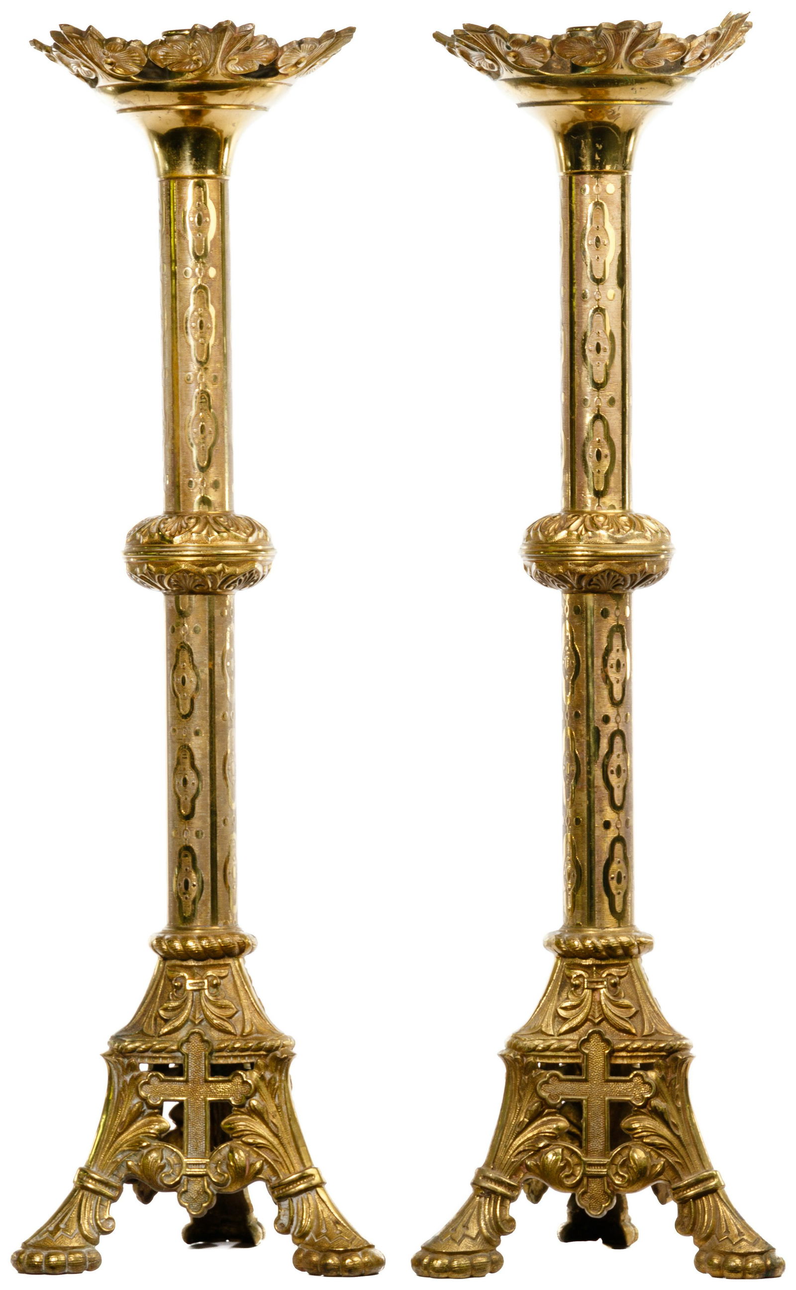 Brass Altar Candle Stick Holders (1 of 6)