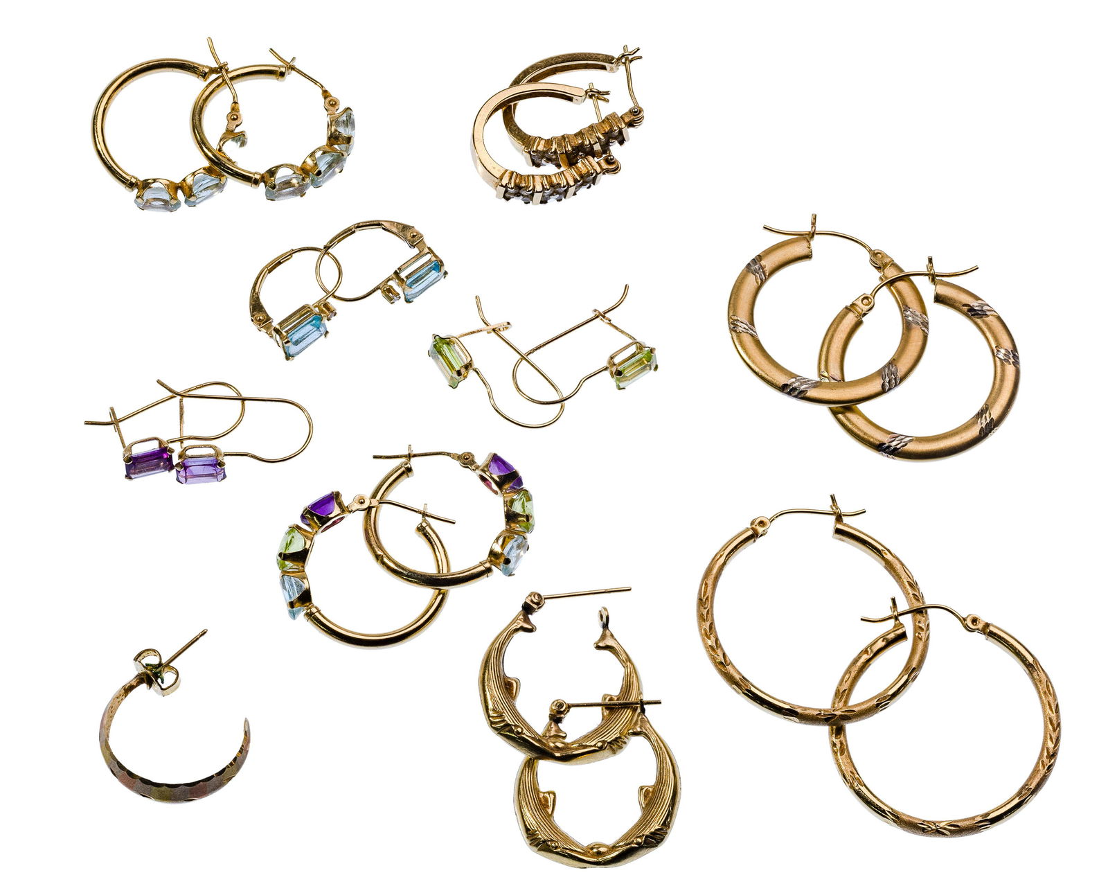 14k Yellow Gold Earring Assortment (1 of 1)