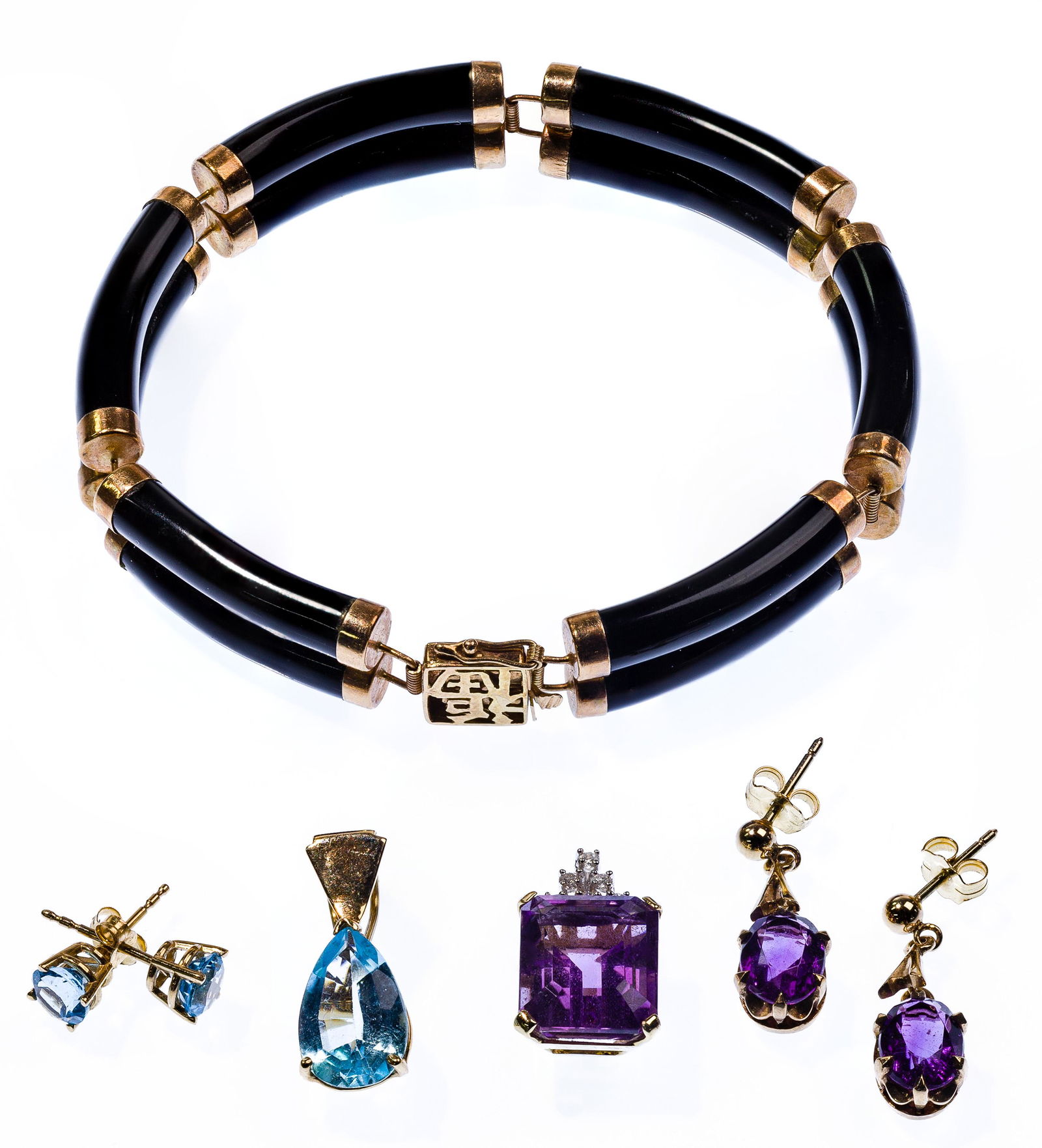 14k and 10k Yellow Gold and Gemstone Jewelry Assortment (1 of 1)