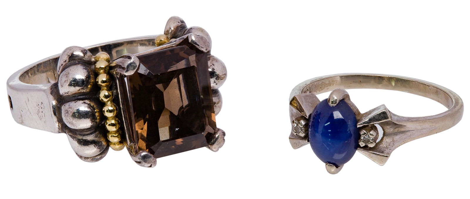 Lagos Caviar Sterling Silver and 18k Gold Ring (1 of 2)