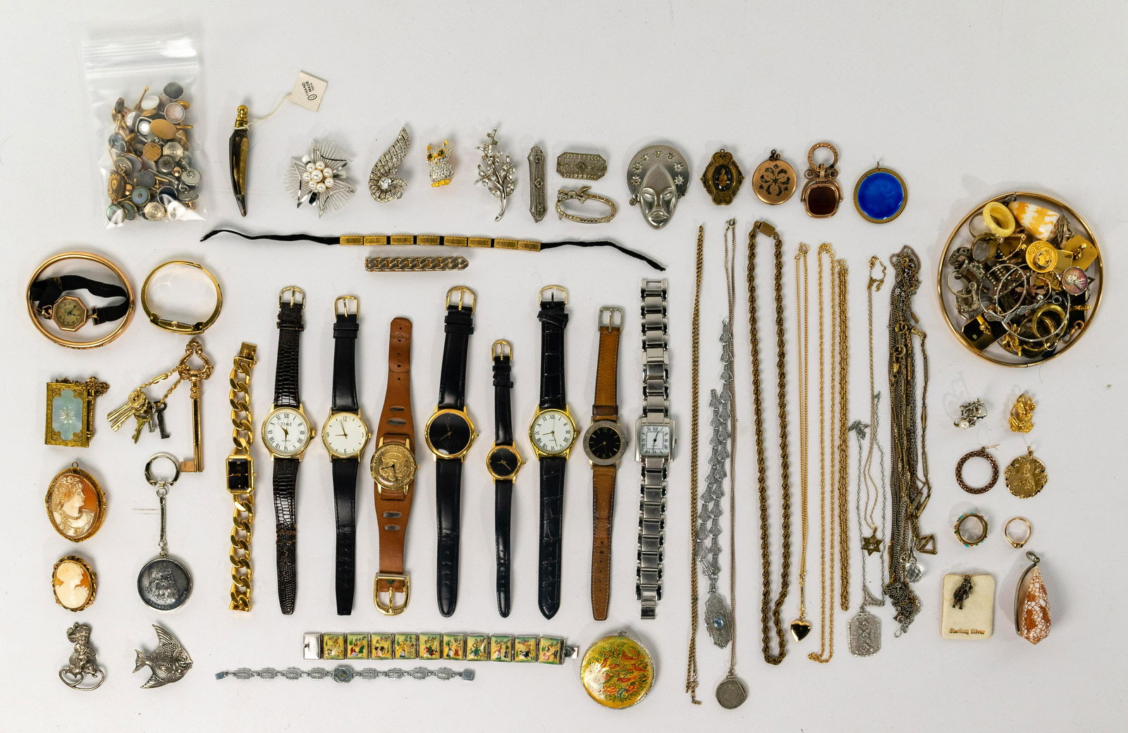 Gold, Gold Filled, Costume Jewelry and Watch Assortment (1 of 1)