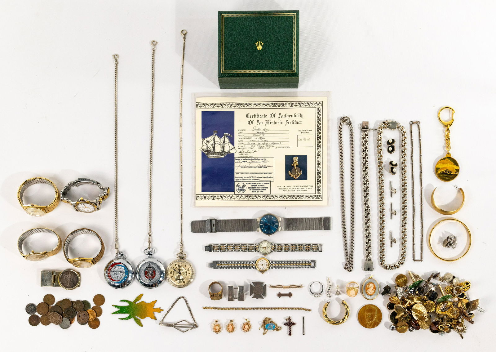 Gold, Sterling, Costume Jewelry and Watch Assortment (1 of 1)