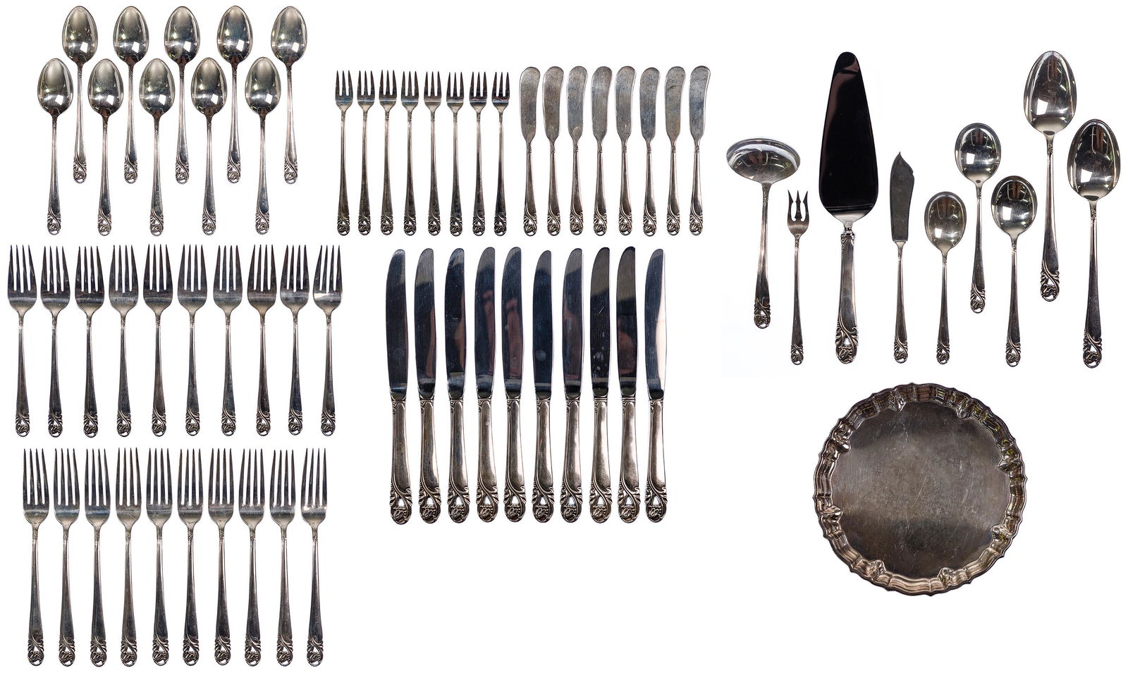 International Sterling Silver 'Spring Glory' Flatware (1 of 12)