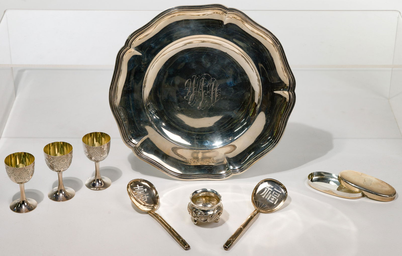 Asian Silver Hollowware and Flatware Assortment (1 of 12)