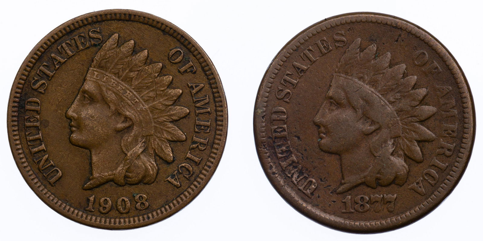 1877 and 1908-S 1c F/VF (1 of 2)