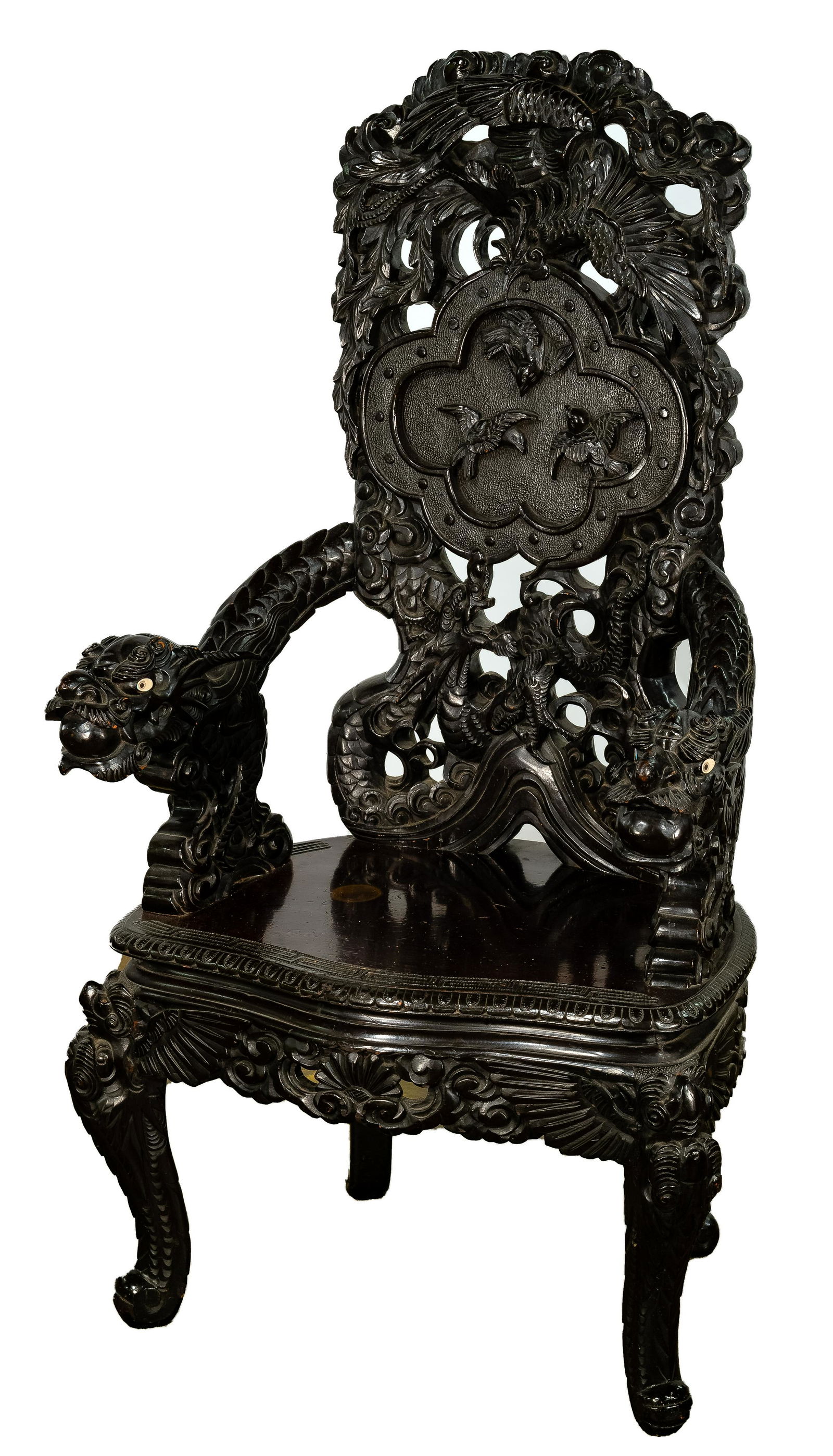 Japanese Carved Dragon Chair (1 of 5)