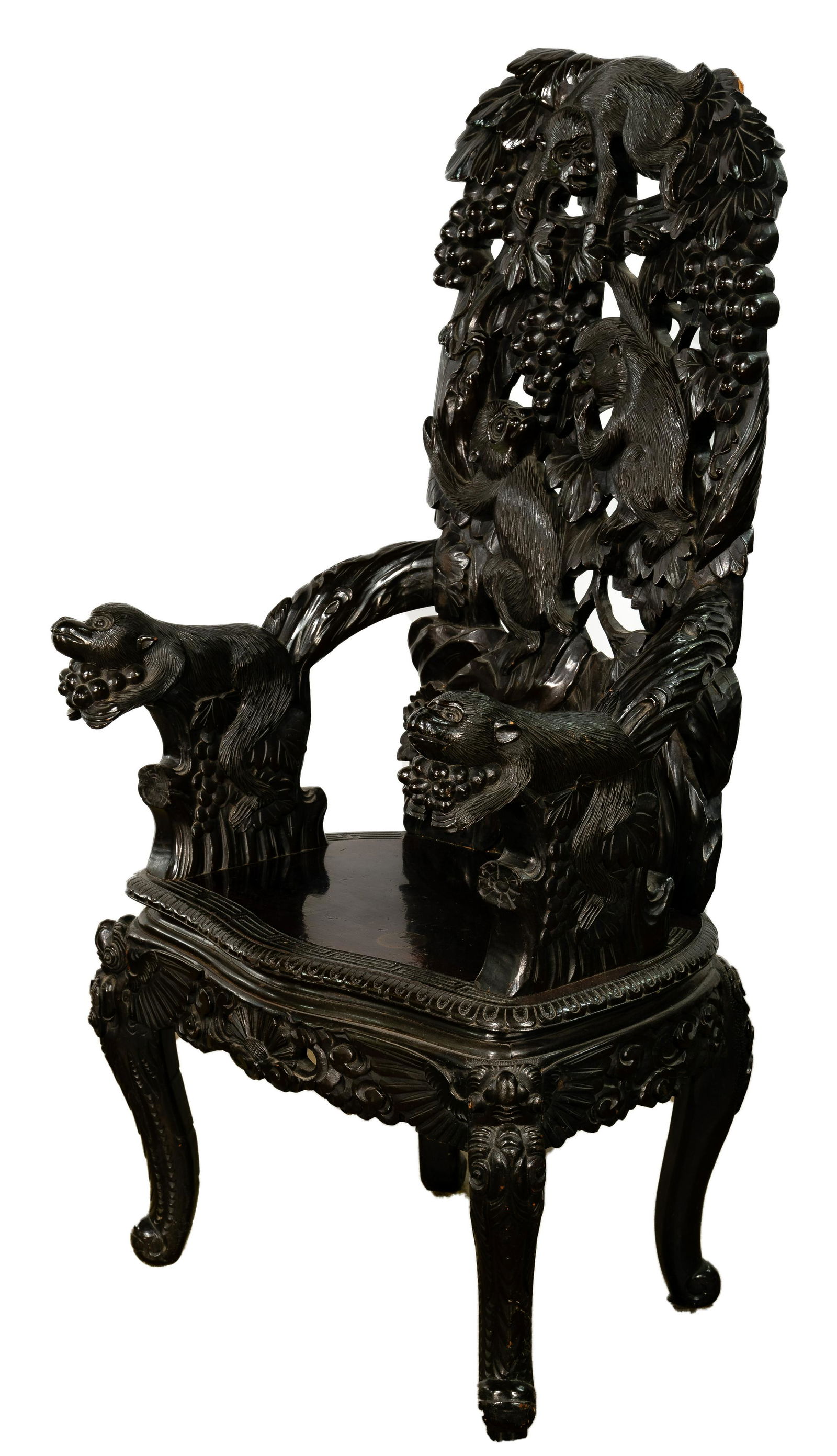 Japanese Carved Monkey Chair (1 of 6)