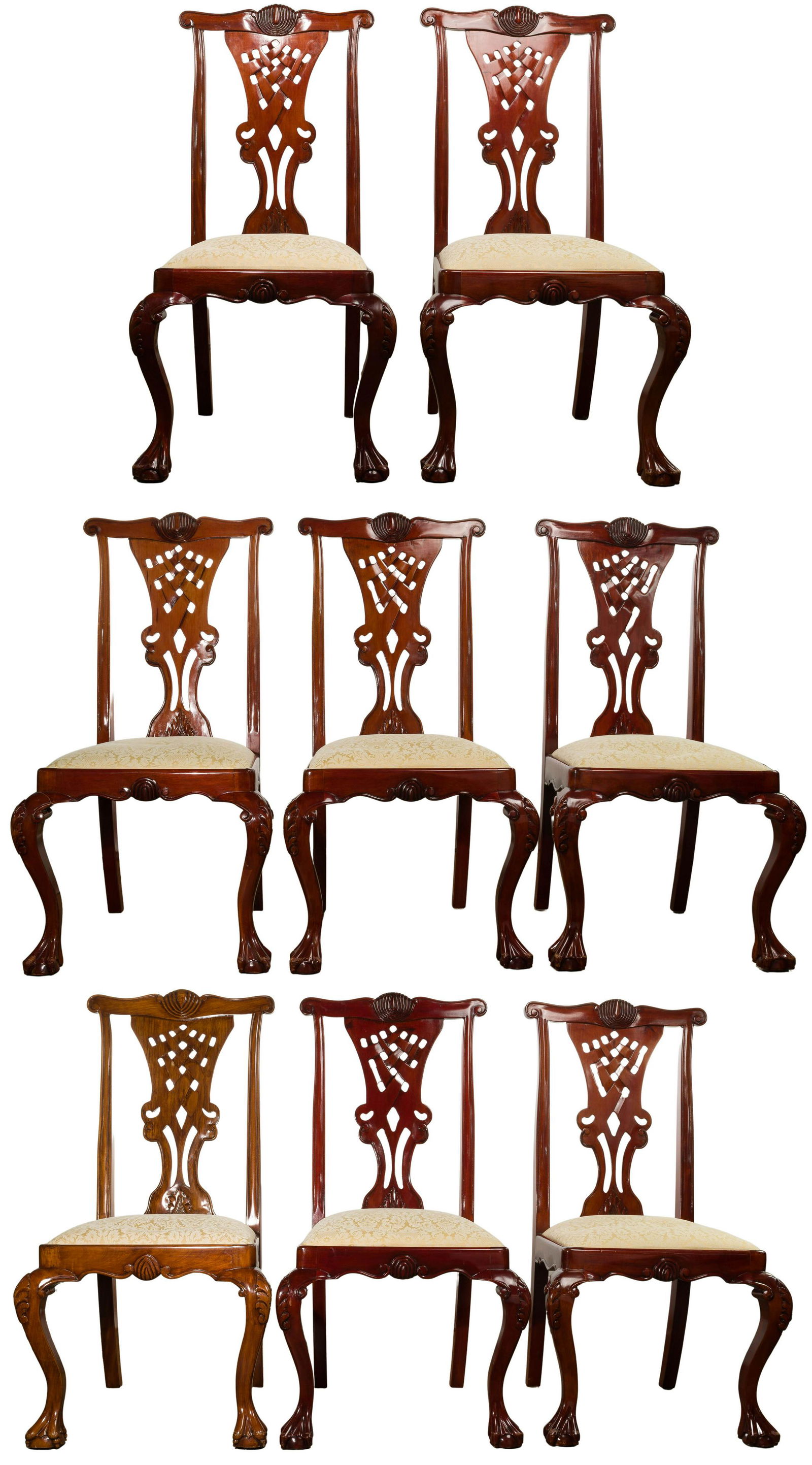 Chippendale Style Dining Chair Set (1 of 7)