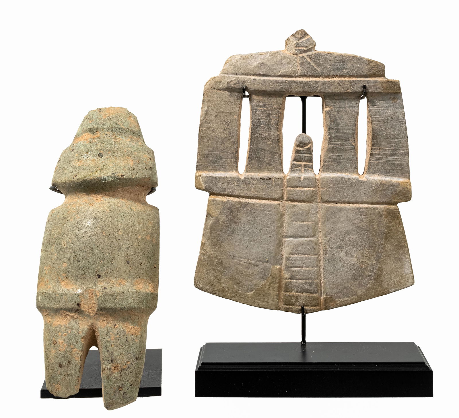 Mexican Guerrero Mezcala Stone Temple Model and Axe God (1 of 6)