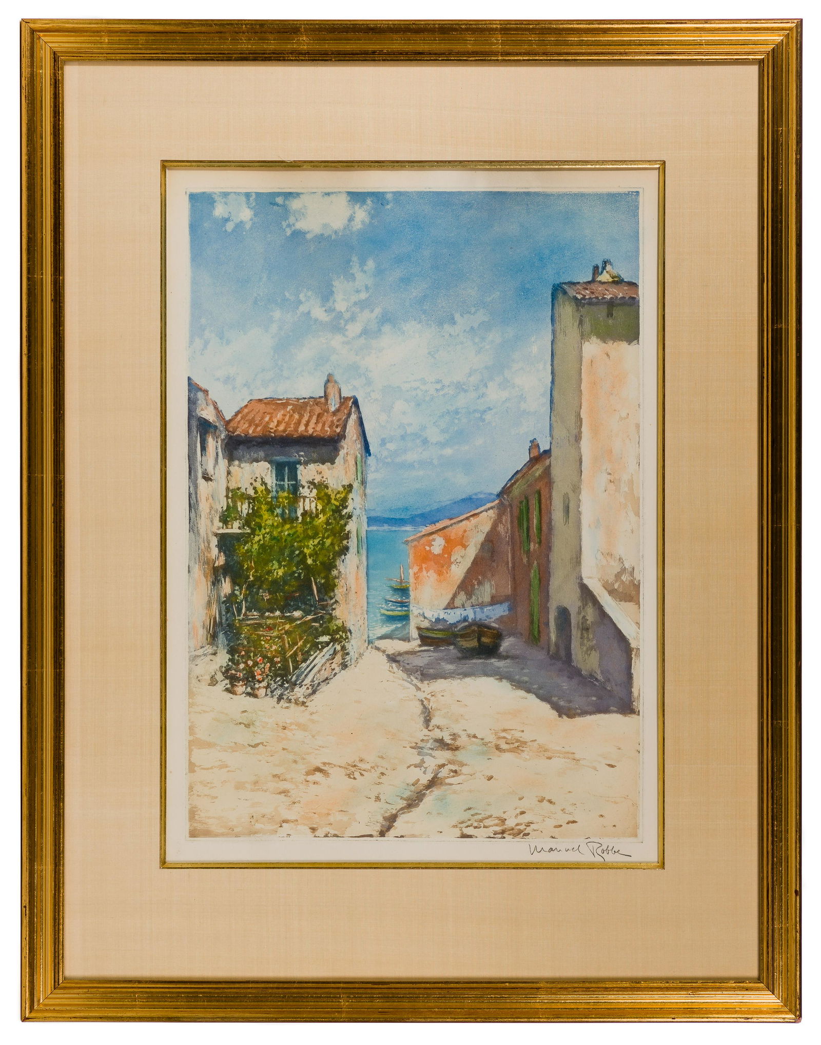 Manuel Robbe (French, 1872-1936) 'Rue a Saint-Tropez' (1 of 5)