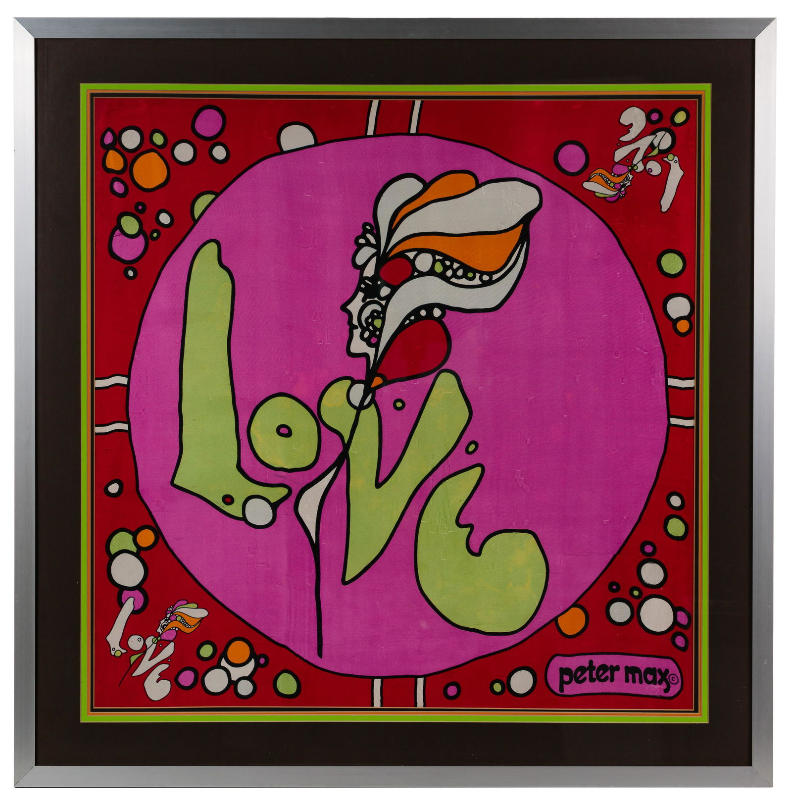 Peter Max (American, b.1937) 'Love' Silk Scarf (1 of 4)