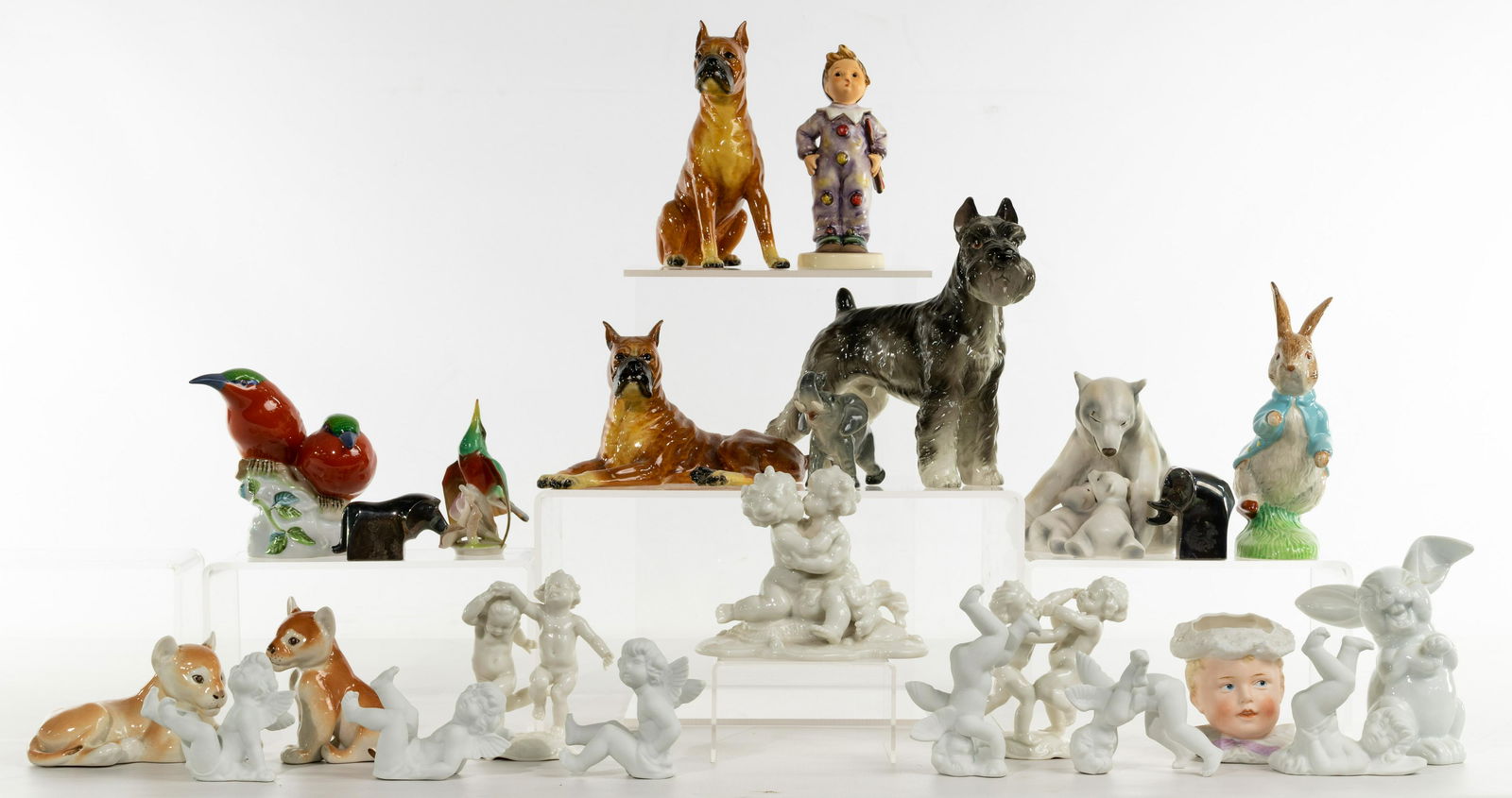 Porcelain and Metallic Figurine Assortment (1 of 5)