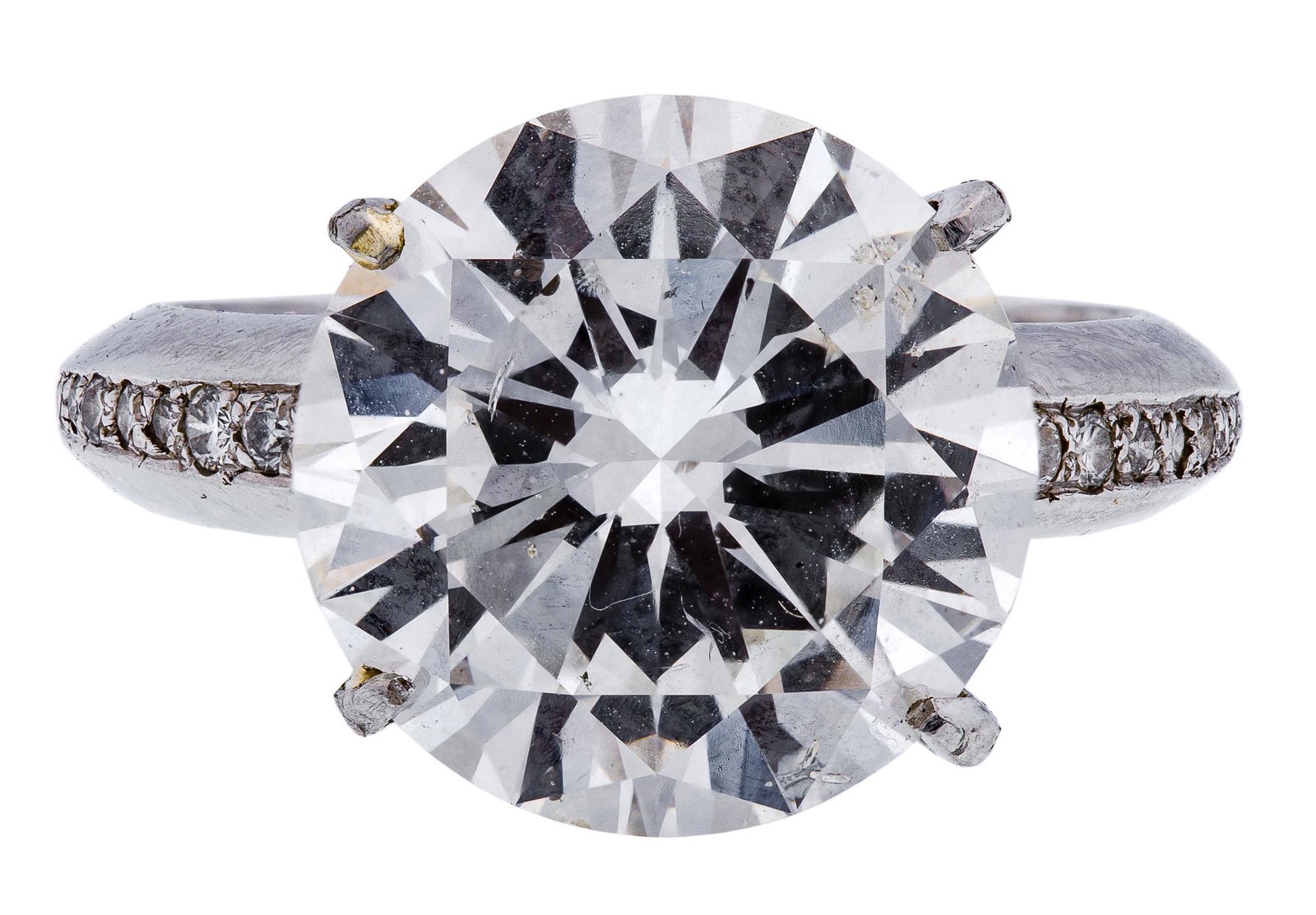 Platinum and 9.10 Carat Diamond Ring (1 of 7)