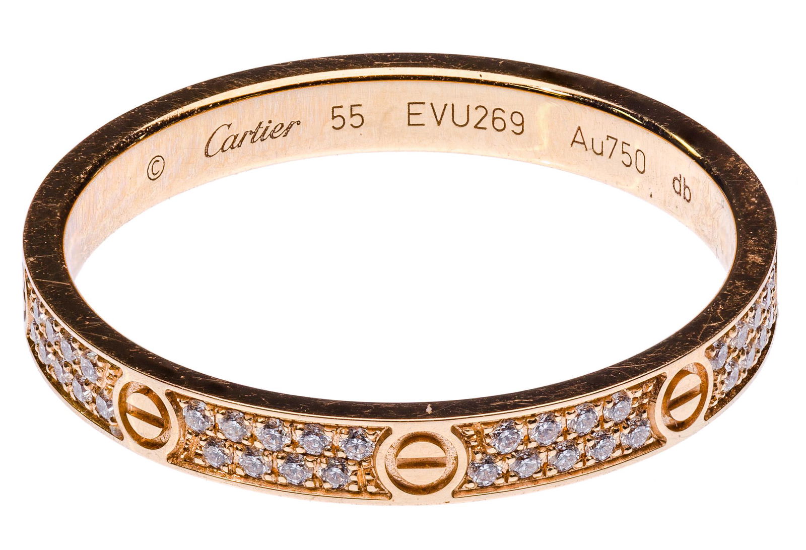 Cartier 18k Rose Gold and Diamond 'Love' Ring (1 of 1)