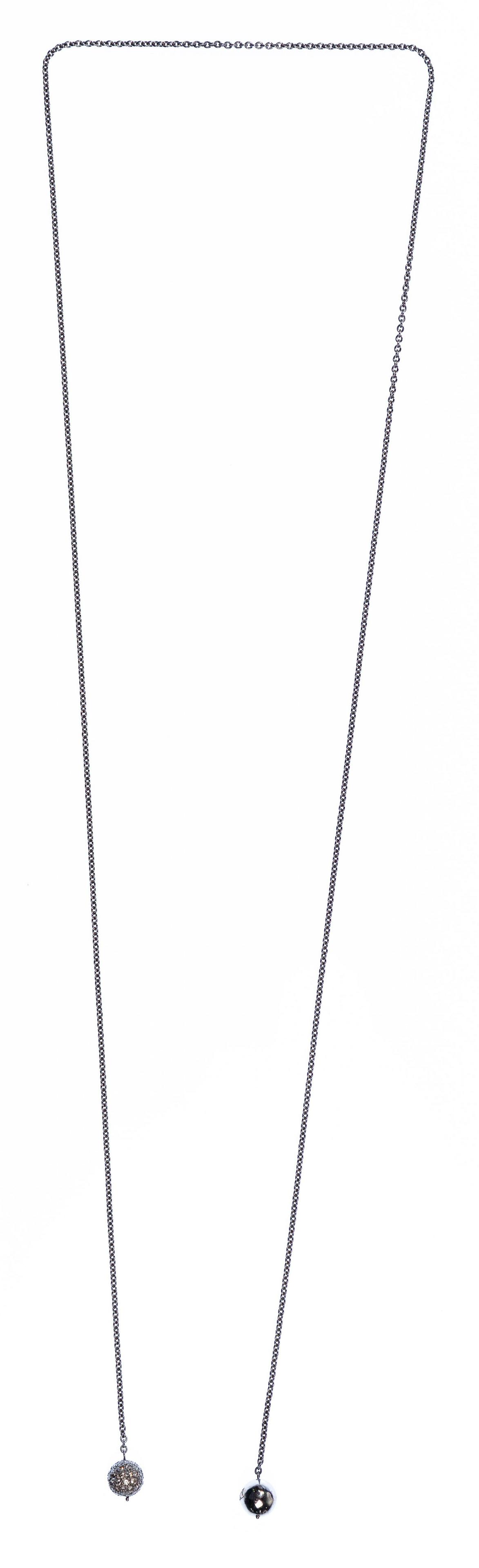 Bvlgari 18k White Gold and Diamond Lariat Necklace (1 of 3)