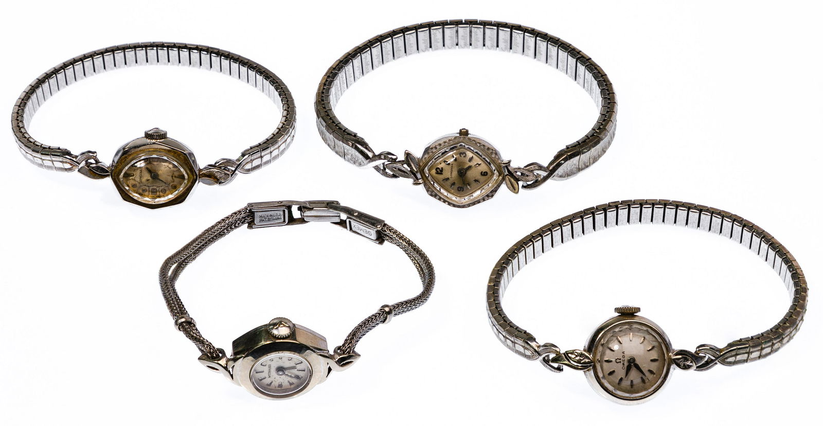 14k White Gold Case Wrist Watch Assortment (1 of 3)