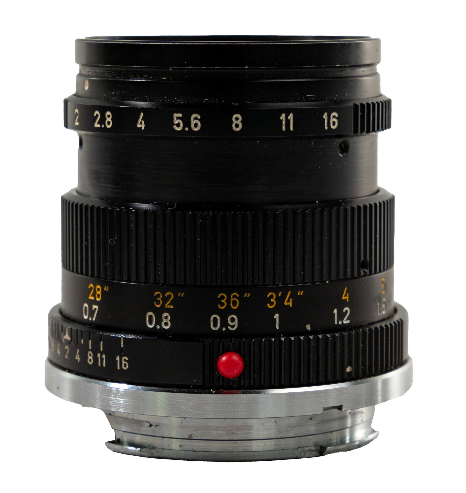Leitz Wetzlar Summicron 1:2/50mm Lens: Leitz Wetzlar Summicron 1:2/50mm Lens Serial #2433470, manufactured in Germany Property from: a Downers Grove, Illinois estate Length: 2 inches <