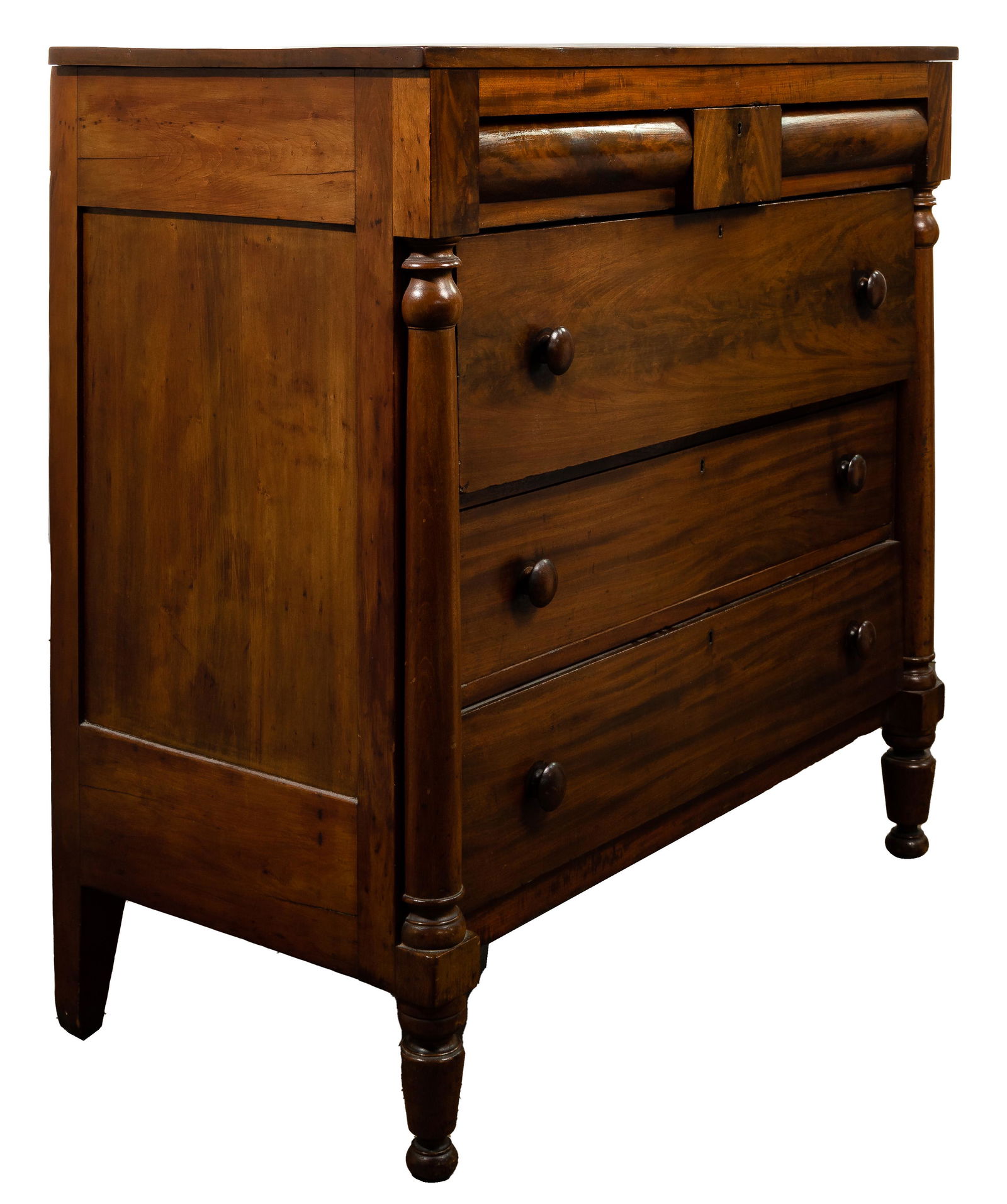 American Empire Flame Mahogany Chest (1 of 3)