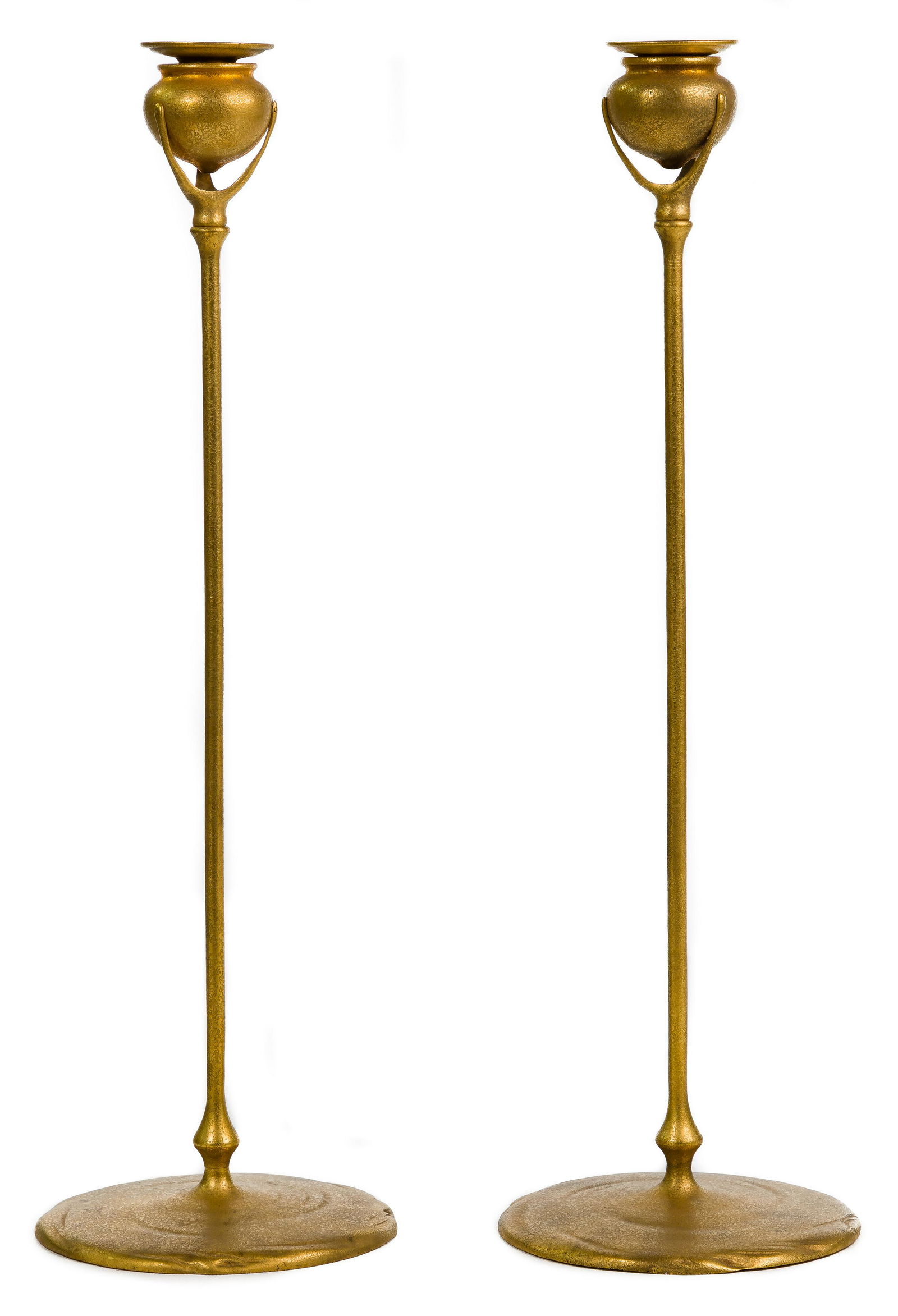 Tiffany Studios Bronze Candlesticks (1 of 9)