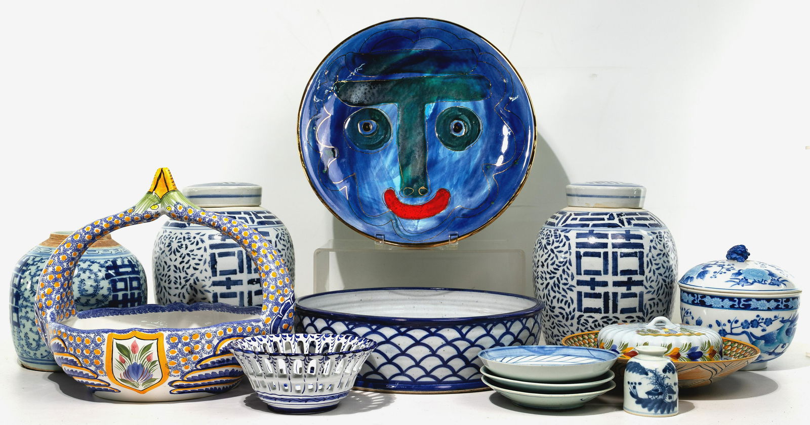 Asian Blue and White Porcelain Assortment (1 of 1)