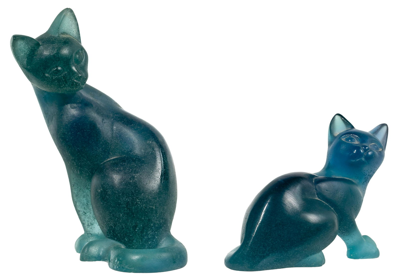 Daum 'Russian Cat' Pate De Verre Figures (1 of 5)