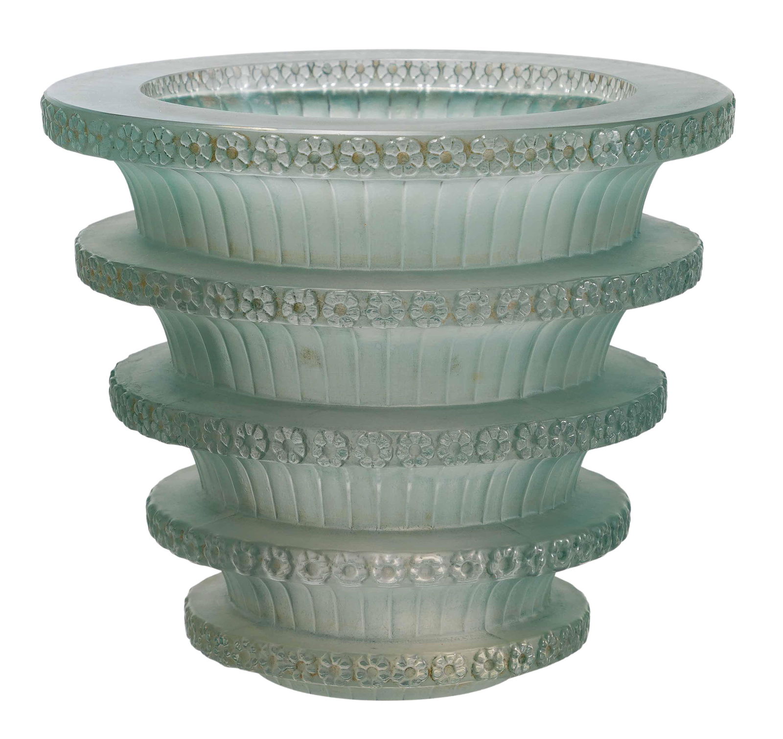 R. Lalique 'Chevreuse' Crystal Vase (1 of 7)