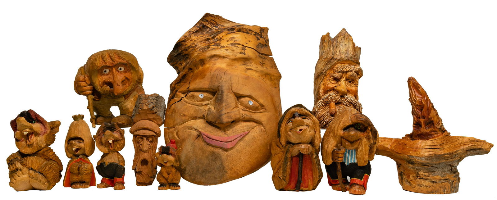 Carved Wood Gnome Figure Assortment (1 of 1)