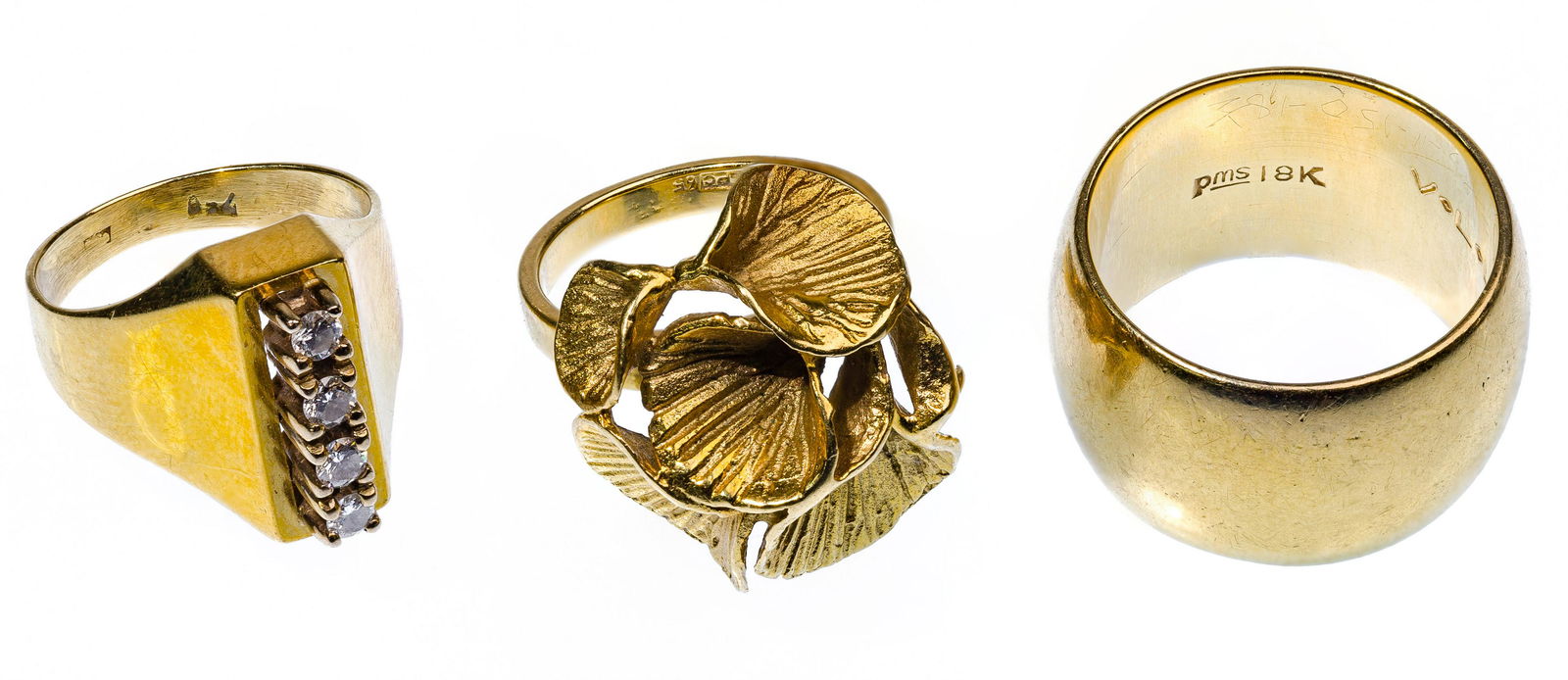 18k Yellow Gold Ring Assortment (1 of 2)