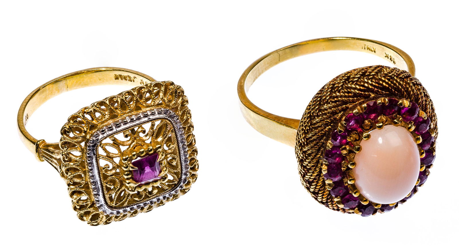 18k Yellow Gold and Ruby Rings (1 of 2)