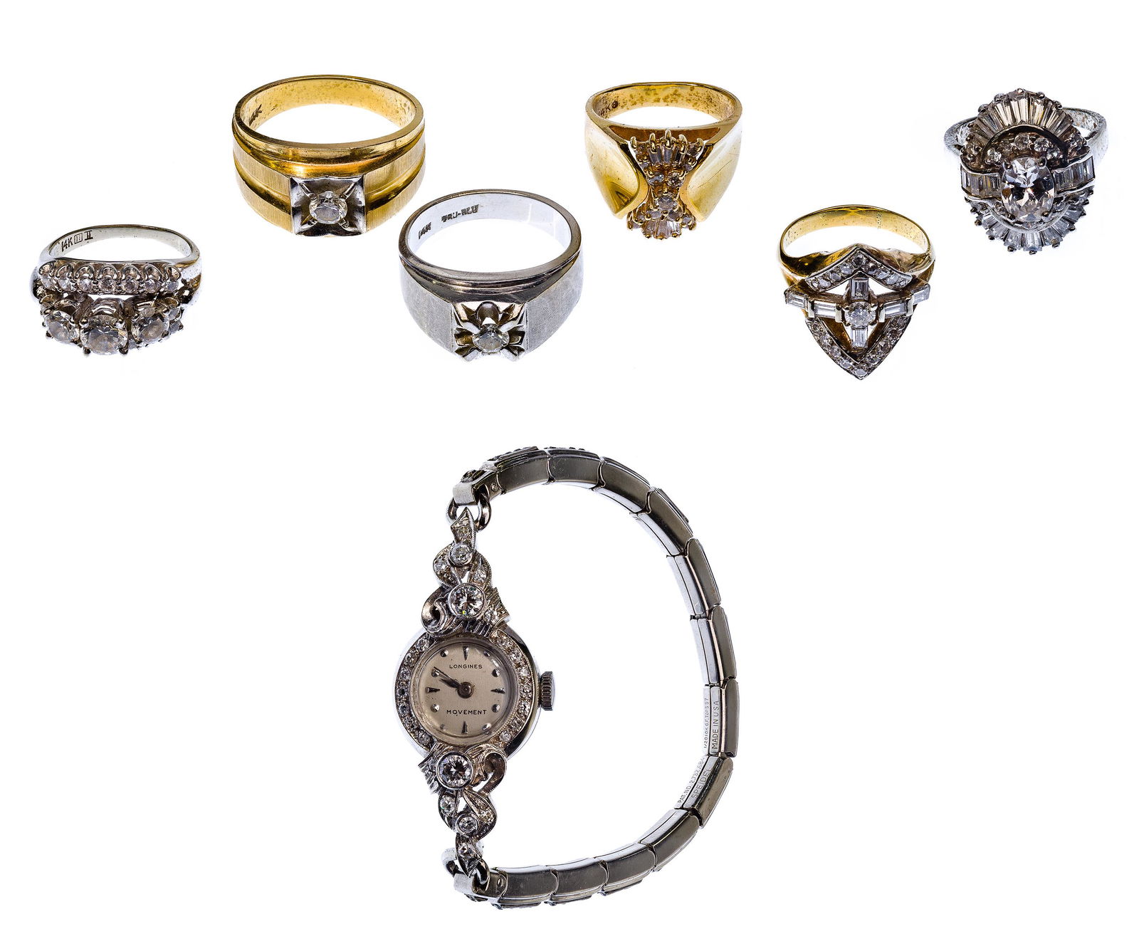 14k Gold and Sterling Silver Jewelry and Watch (1 of 4)