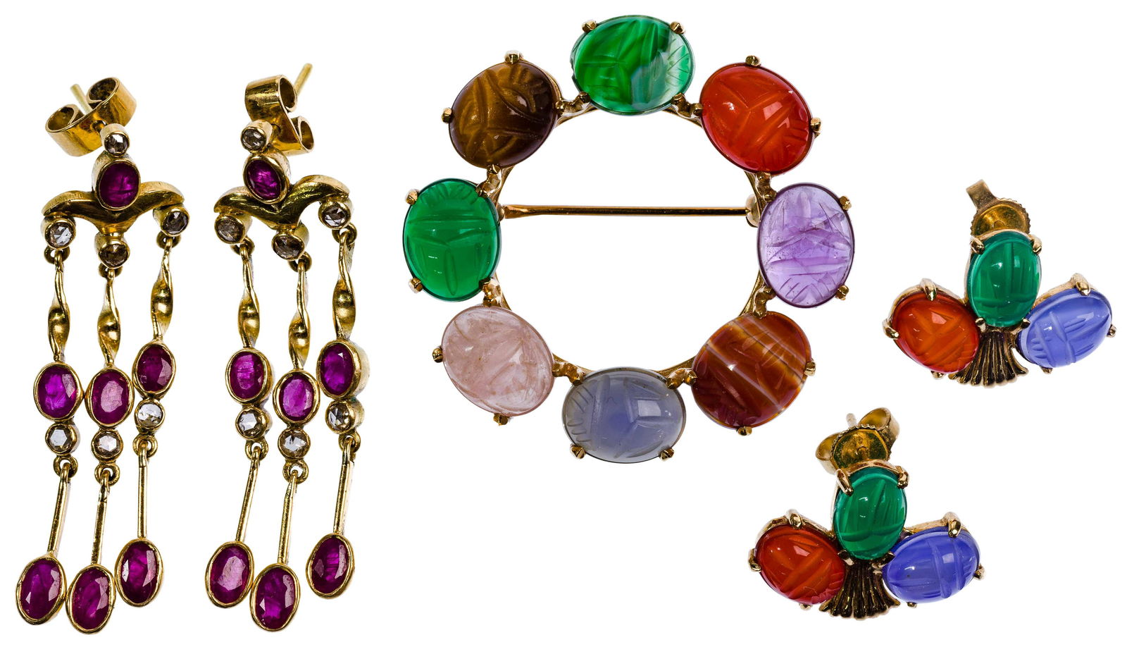 Gold and Semi-Precious Gemstone Jewelry Assortment (1 of 1)