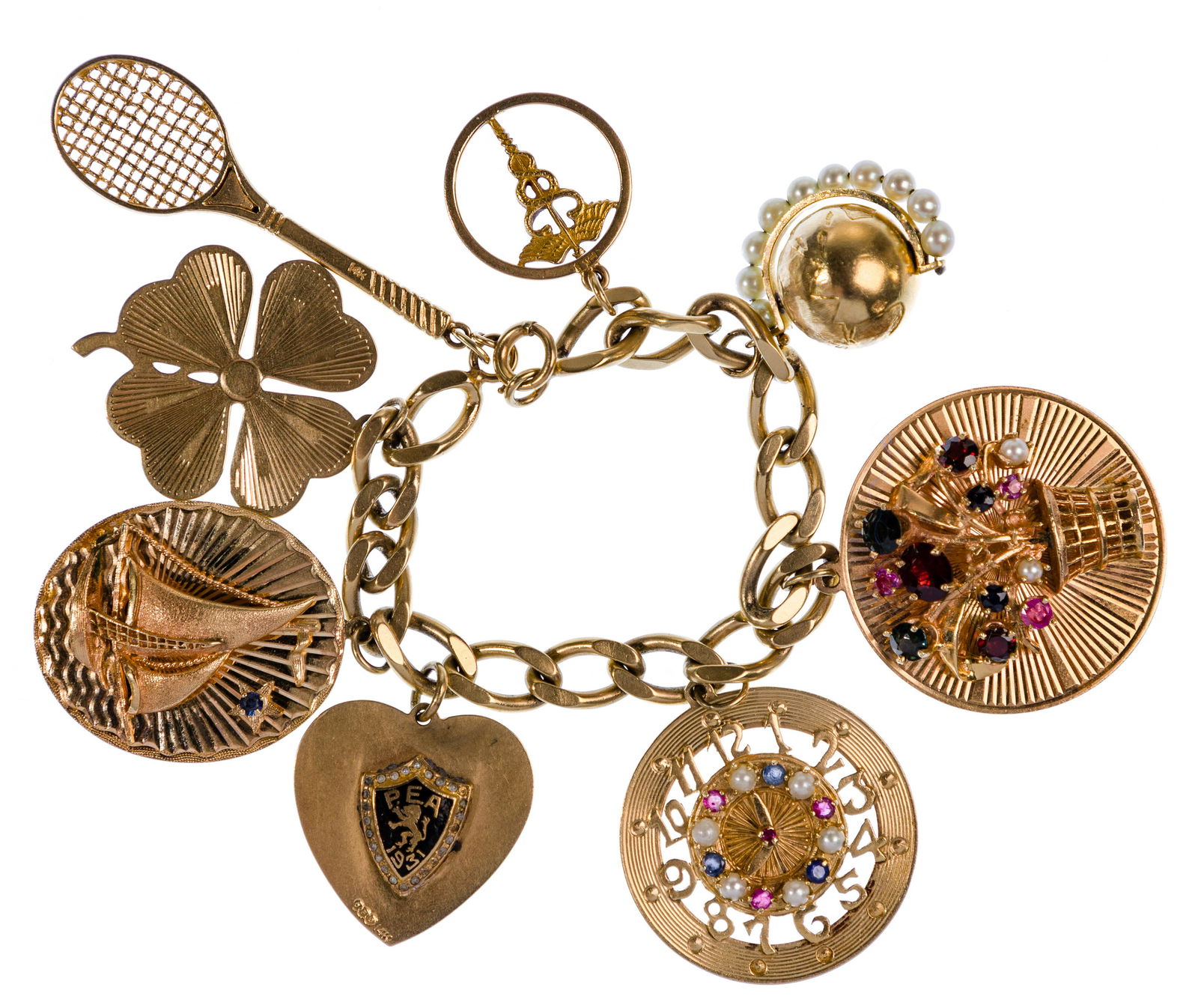 Yellow Gold Charm Bracelet (1 of 2)