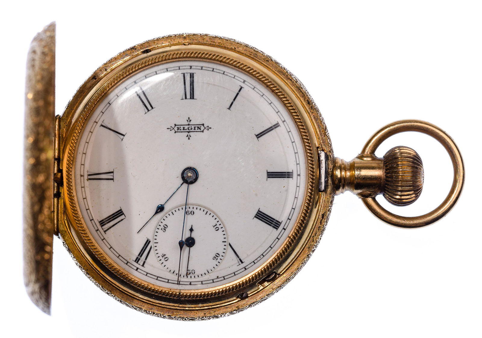 Elgin 14k Yellow Gold Hunt Case Pocket Watch (1 of 6)