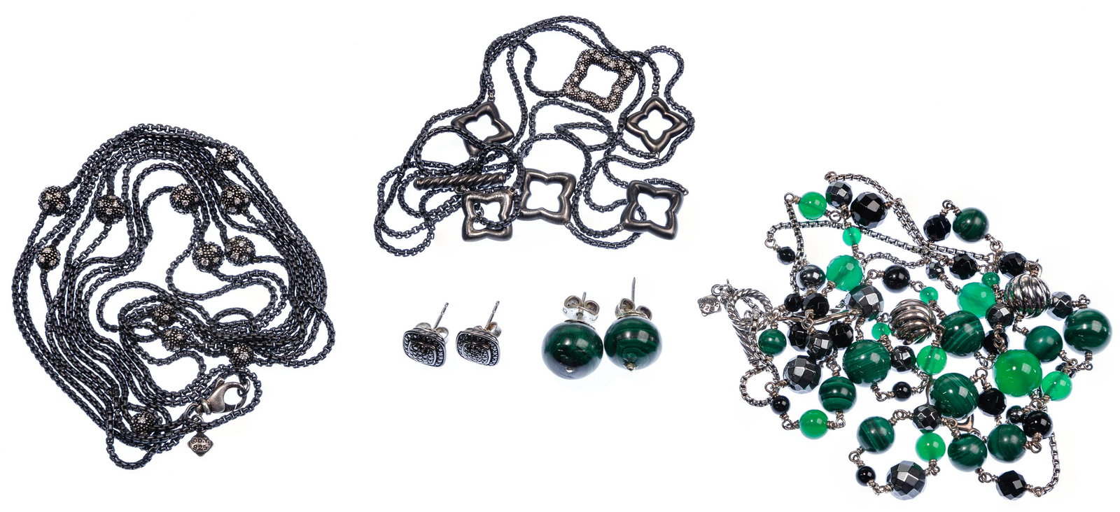 David Yurman Sterling Silver Necklace and Earring (1 of 2)