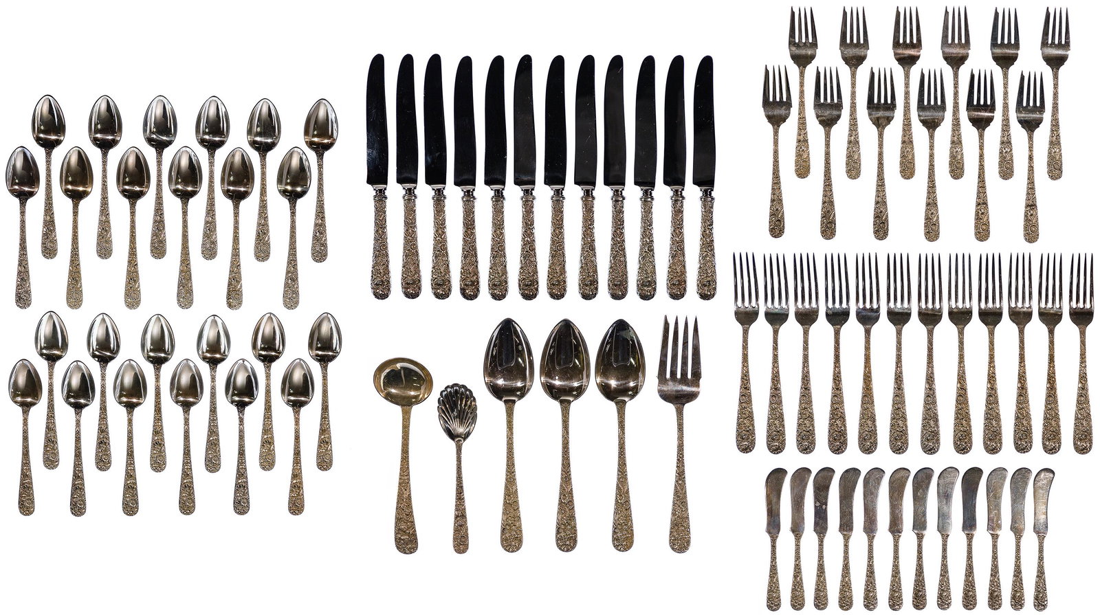 S Kirk & Sons 'Repousse' Sterling Silver Flatware (1 of 10)