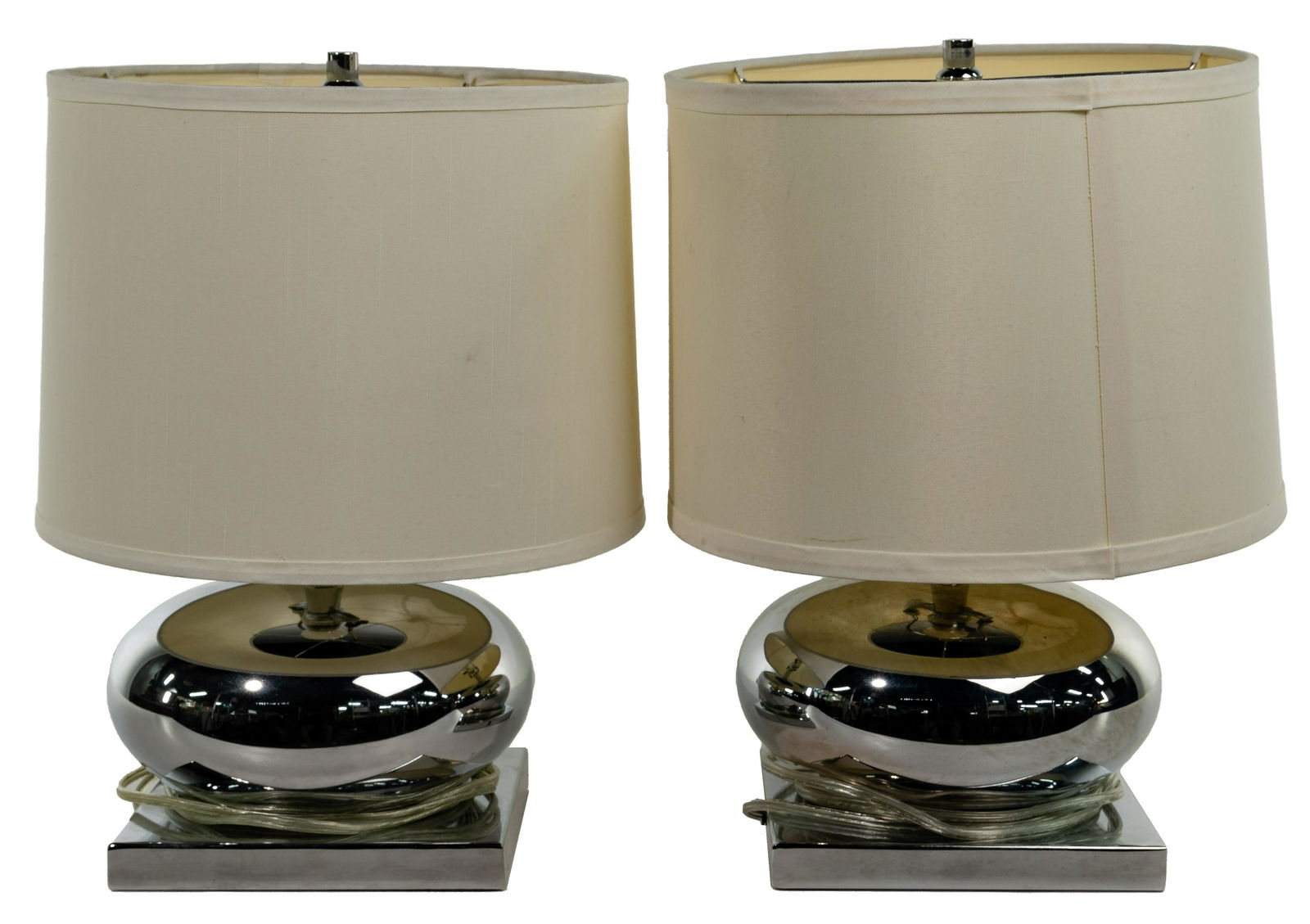 MCM Style Chrome Table Lamps (1 of 2)