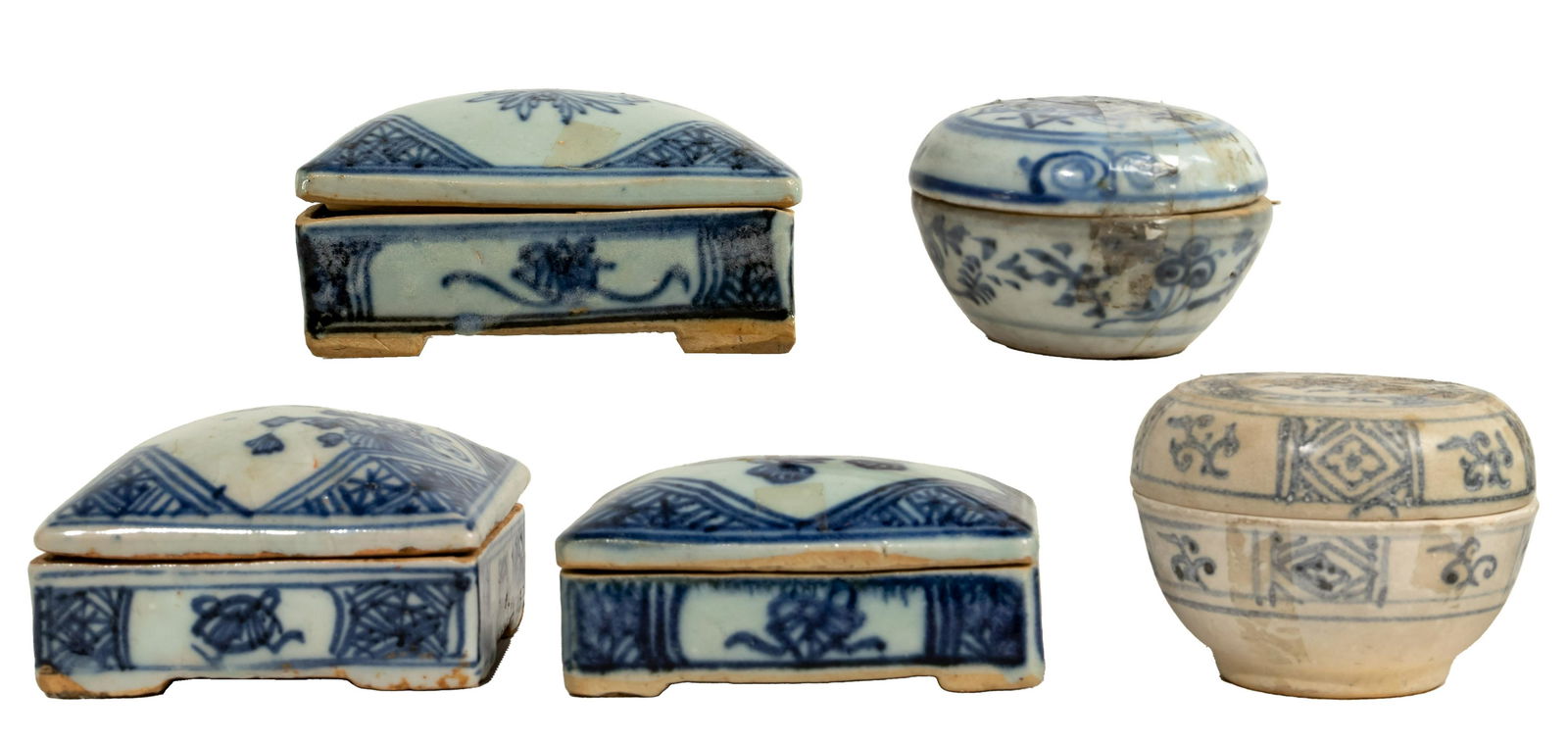 Asian Blue and White Covered Box Assortment (1 of 3)