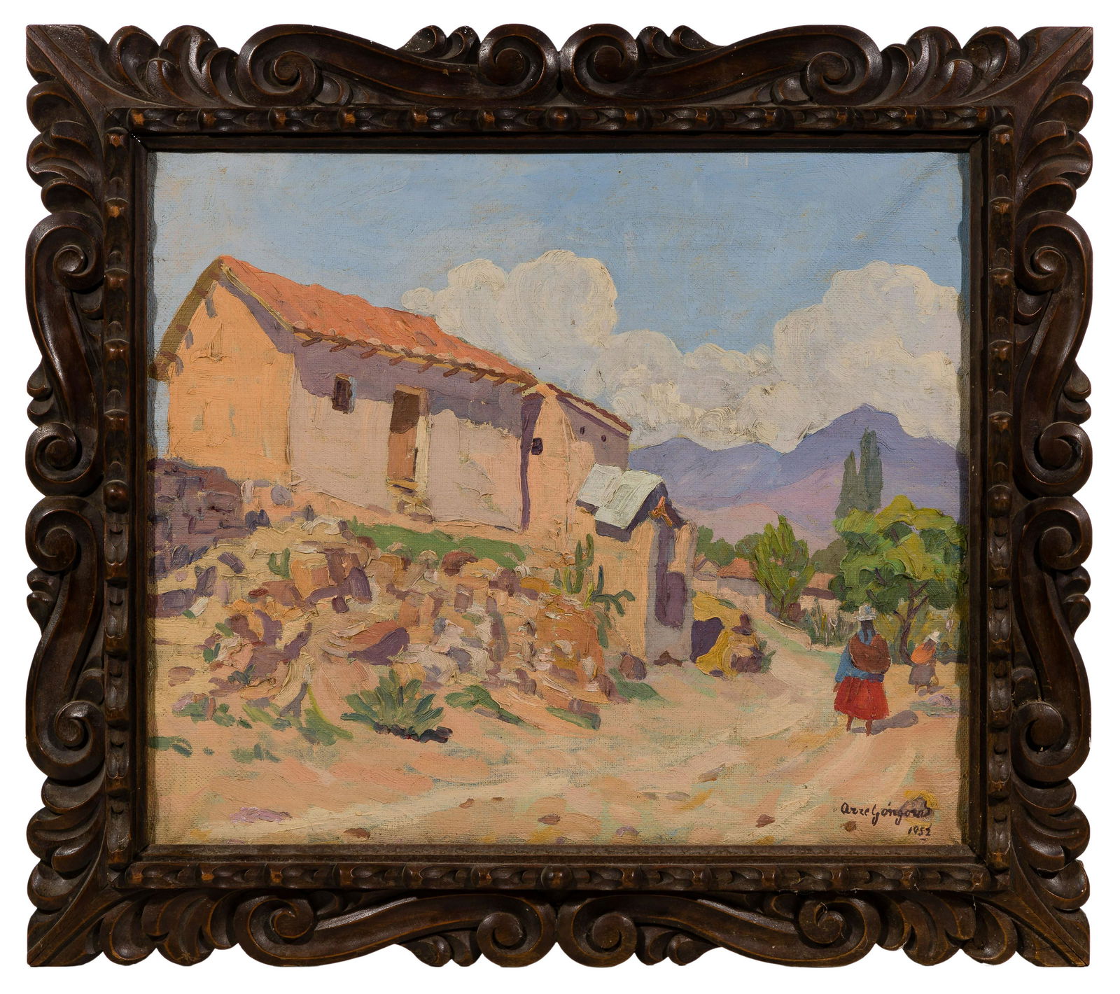 Victor Arze Gongora (Bolivian, 1916-2007) Oil on Burlap (1 of 3)