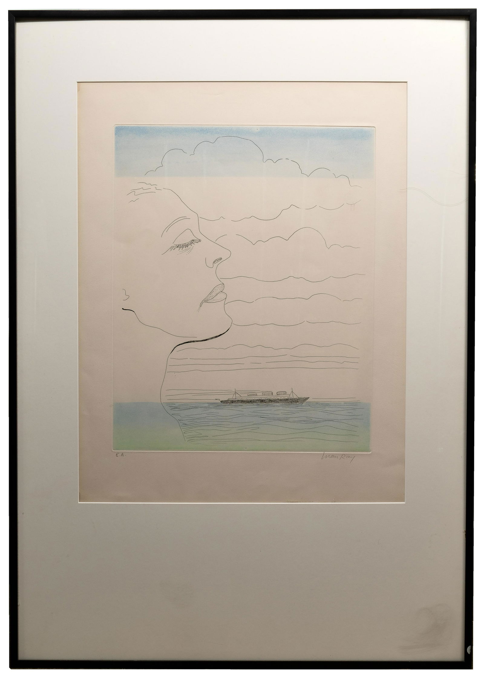 Man Ray (American, 1890-1976) 'Elizabeth' Etching and (1 of 2)