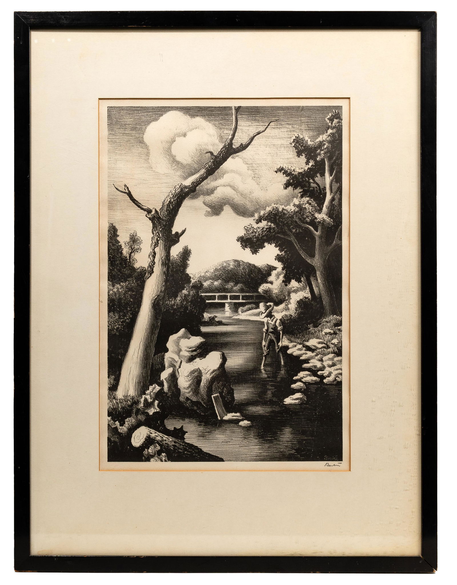 Thomas Hart Benton (American, 1889-1975) 'Shallow (1 of 2)