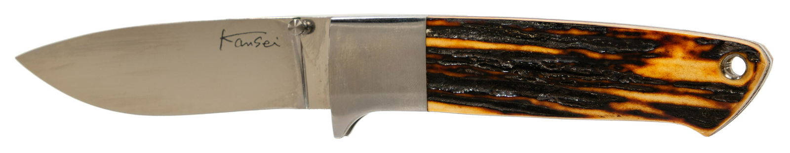 Kansei Matsuno 'Stag Linerlock' Custom Knife (1 of 4)