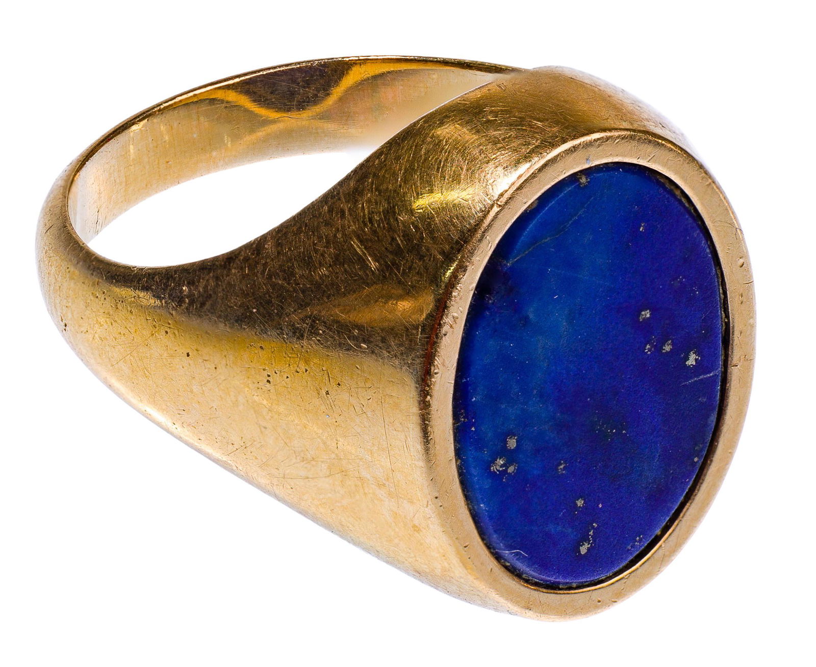 18k Yellow Gold and Lapis Lazuli Ring (1 of 2)